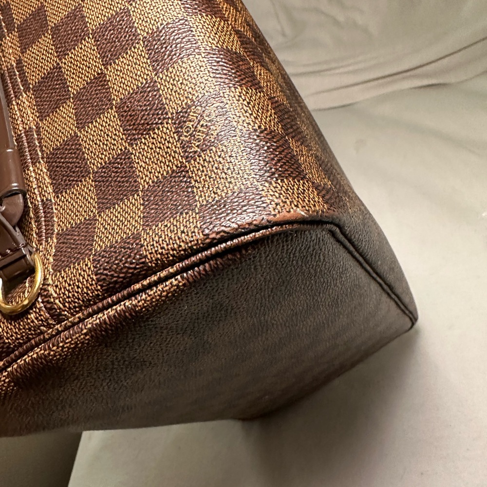Louis Vuitton neverfull mm damier ebene rose ballerine - Picture 12 of 13